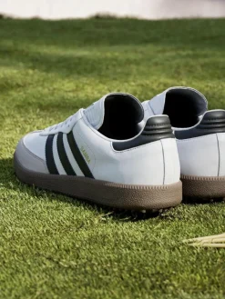 Clearance Adidas Golf Samba Spikeless Shoes White/Black