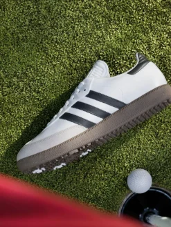 Clearance Adidas Golf Samba Spikeless Shoes White/Black