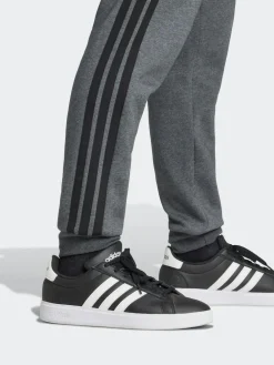 Online adidas Essentials 3-Stripes Fleece Joggers Grey Black