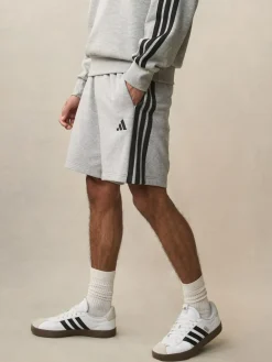 adidas Grey Essential 3-Stripes French Terry Shorts^ Shorts