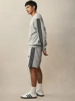 adidas Grey Essential 3-Stripes French Terry Shorts^ Shorts