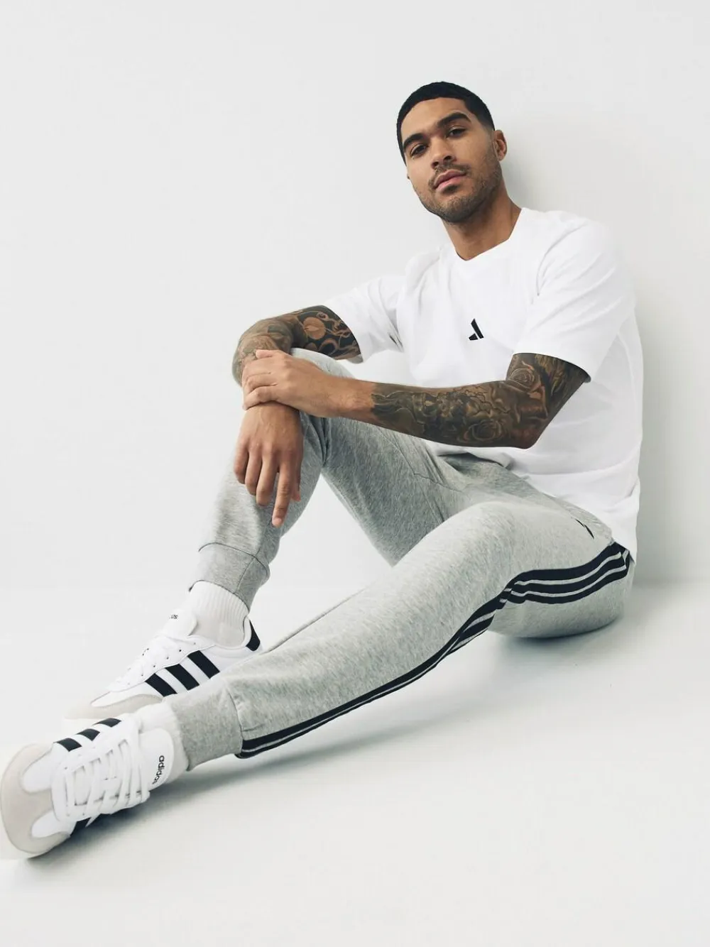 Sale adidas Essentials 3-Stripes Fleece Joggers Grey