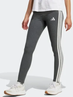 Best adidas Grey Essentials 3-Stripes Cotton Leggings