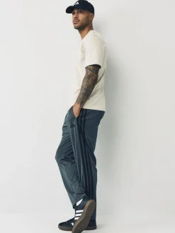 Sale adidas Regular Fit 3-Stripes Tricot Open Hem Track Joggers Grey