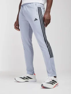 New adidas Workout Essentials All-Set 3-Stripes Knit Joggers Grey