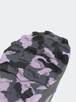 adidas Grey/Blue/Purple Terrex Ax4r Mid Hiking Kids Boots^BOY Boots|Boots