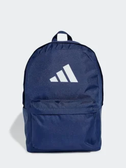 adidas Navy Blue Classic 3 Bar Logo Backpack^ Bags