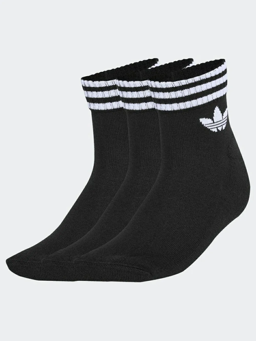 Discount adidas originals Ankle 3-Stripes Crew Socks 3 Pairs Black