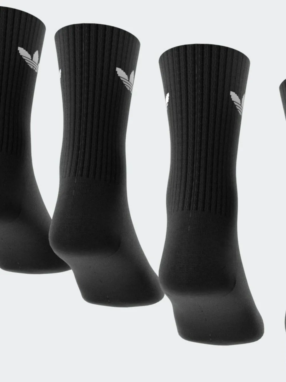 Sale adidas Originals Black Dark Trefoil Crew Socks 6 Pack