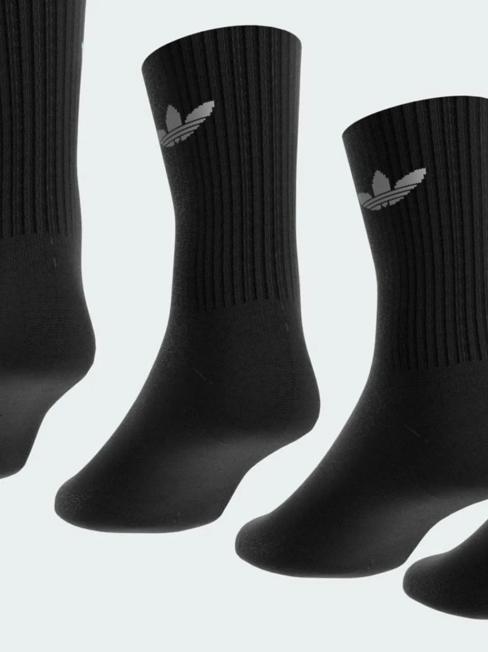 Sale adidas Originals Black Dark Trefoil Crew Socks 6 Pack