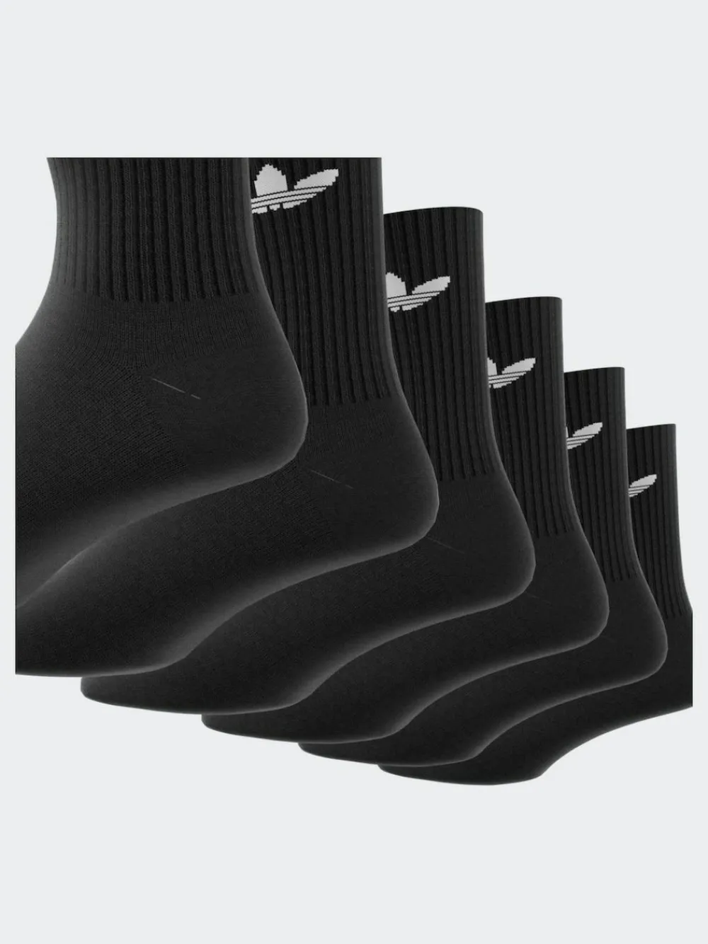 Sale adidas Originals Black Dark Trefoil Crew Socks 6 Pack