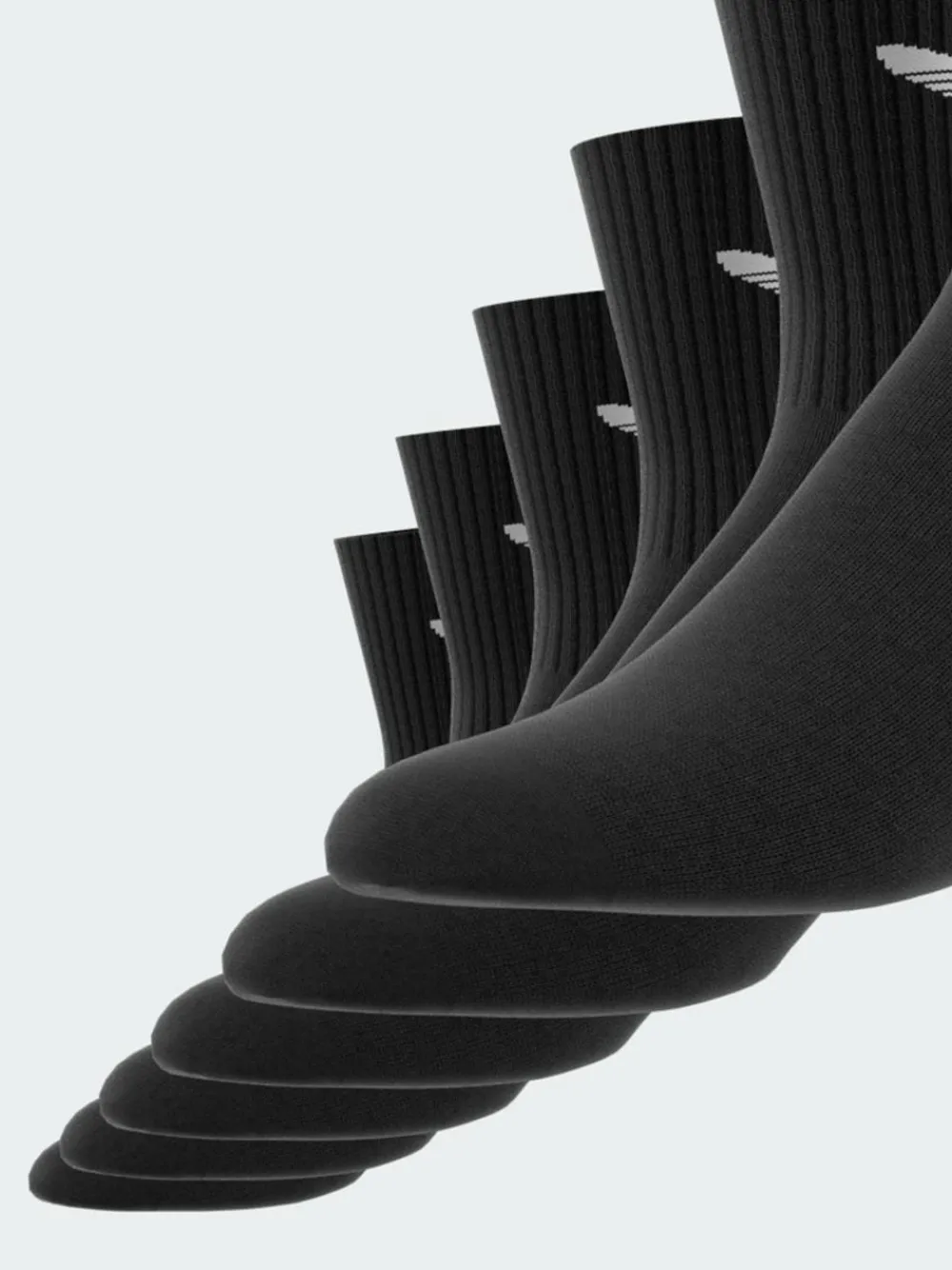 Sale adidas Originals Black Dark Trefoil Crew Socks 6 Pack