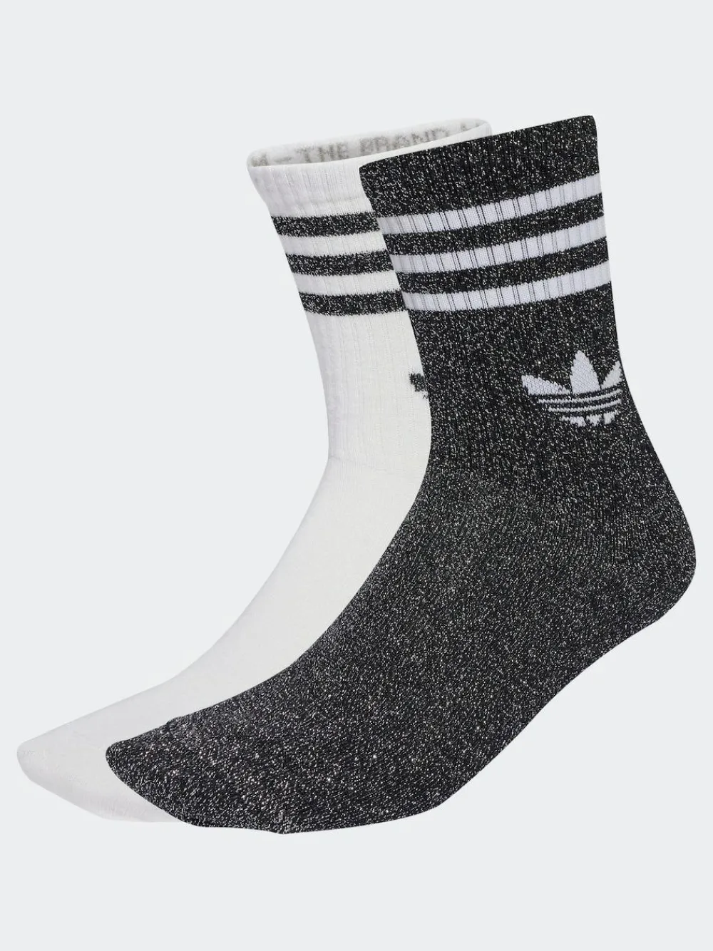 Clearance adidas originals Black 3-Stripe Glitter Crew Socks