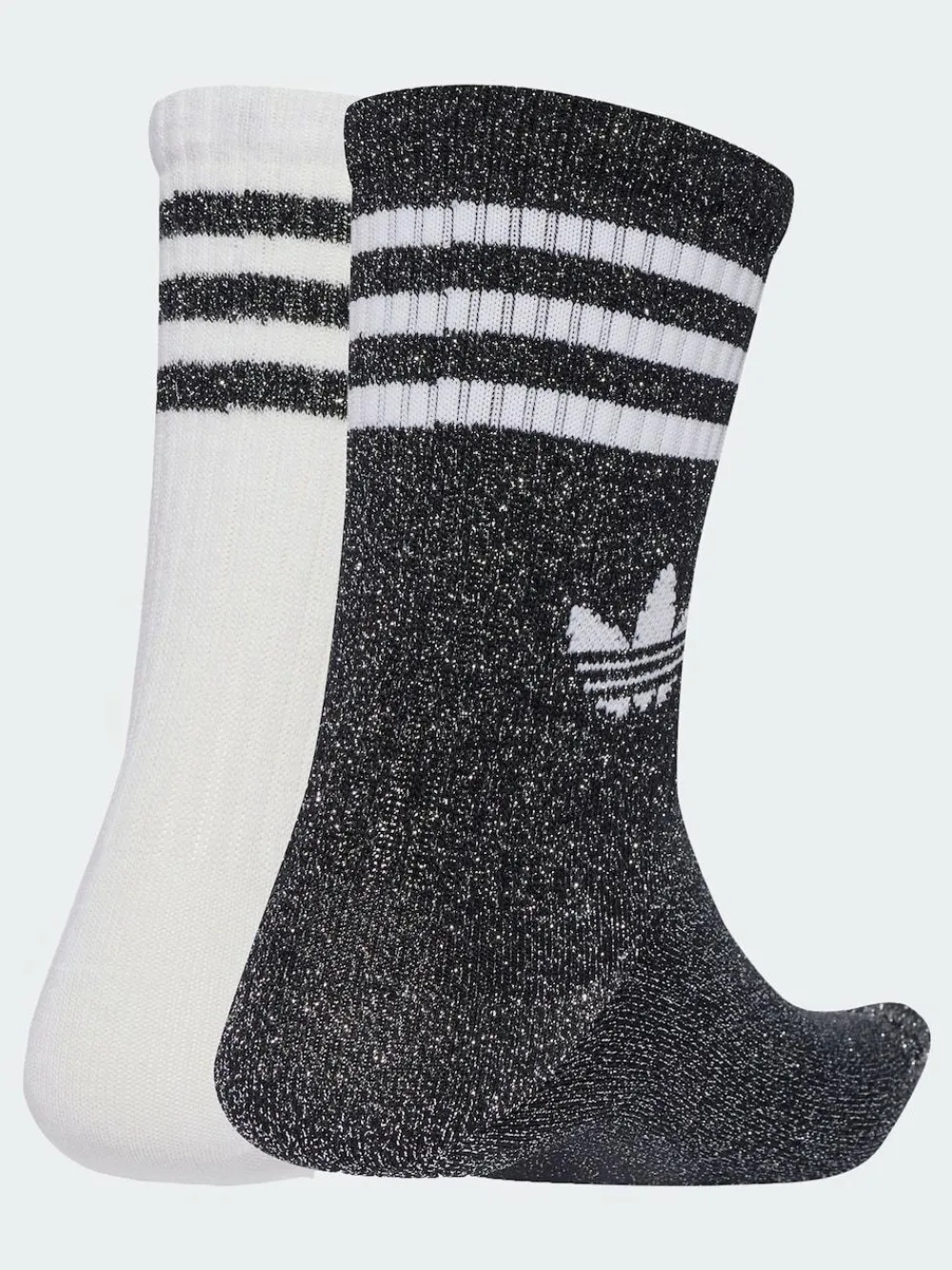 Clearance adidas originals Black 3-Stripe Glitter Crew Socks