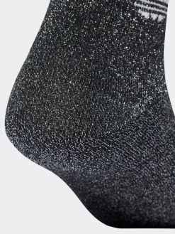 Clearance adidas originals Black 3-Stripe Glitter Crew Socks