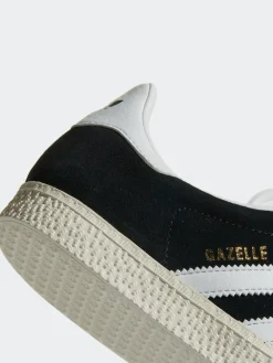 Discount adidas originals Black/White Gazelle Junior Trainers