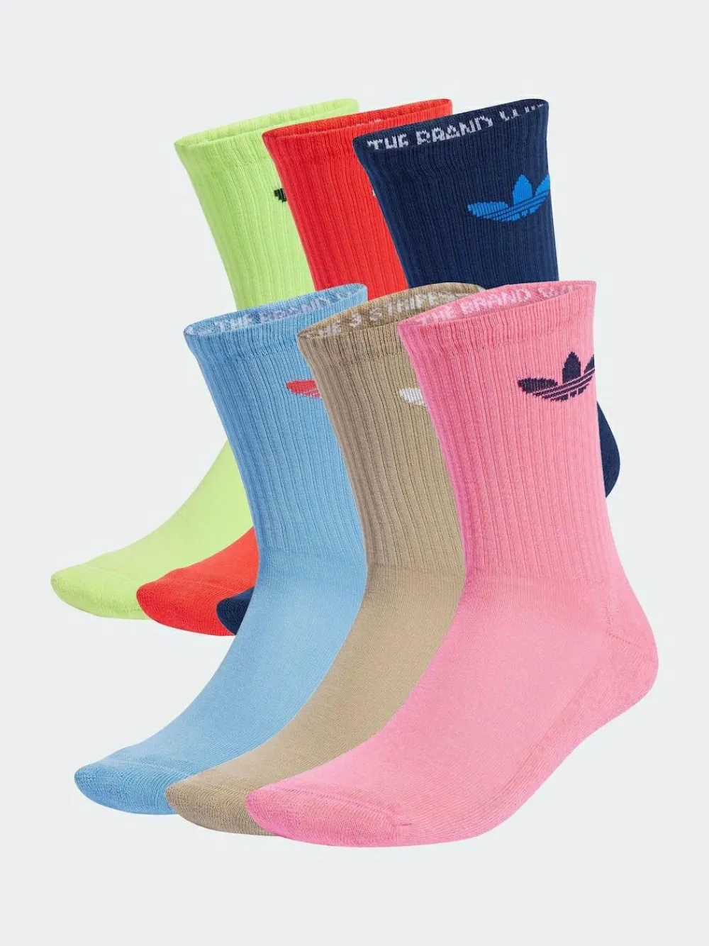 adidas Originals Blue Trefoil Crew Socks 6 Pack^ Socks|Socks