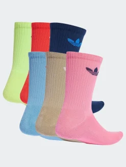 adidas Originals Blue Trefoil Crew Socks 6 Pack^ Socks|Socks