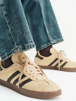 Discount adidas originals Brown Gazelle Trainers