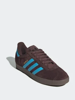 Outlet adidas originals Gazelle Trainers Brown/Blue
