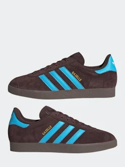 Outlet adidas originals Gazelle Trainers Brown/Blue