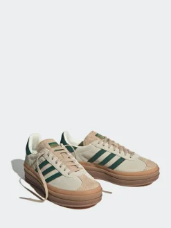 adidas originals Brown/Green Gazelle Bold W Trainers^Women Sneakers
