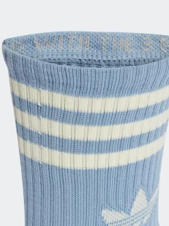 Discount adidas originals Light White Crew 3-Stripes Crew Socks 3 Pairs