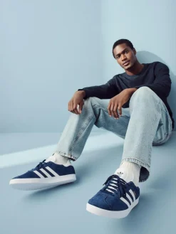Discount adidas originals Navy Gazelle Trainers