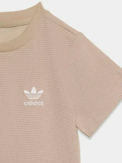 Hot adidas originals Waffle T-Shirt and Shorts Set Neutral