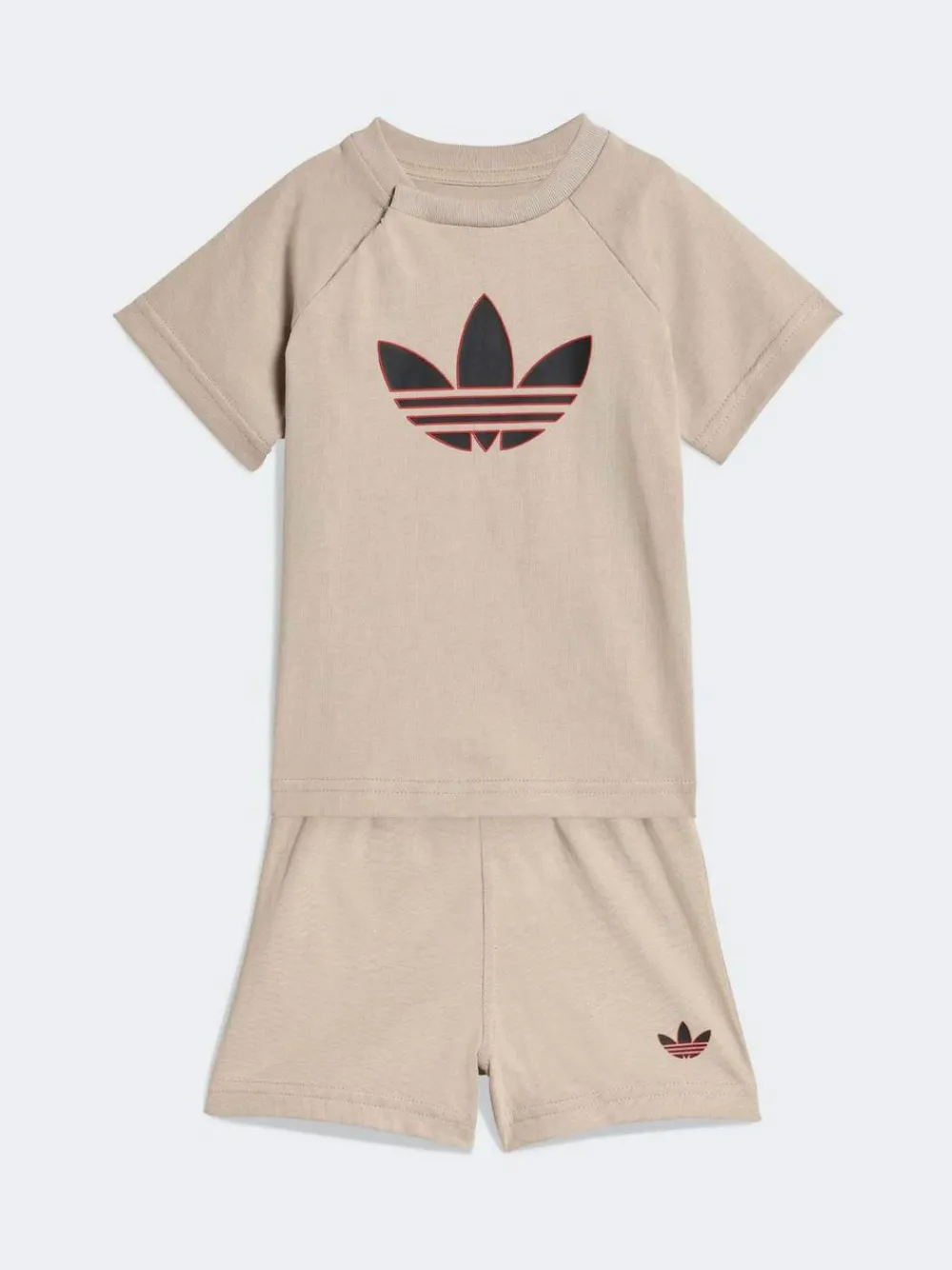 Sale adidas originals Trefoil Top and Shorts Infant Set Neutral