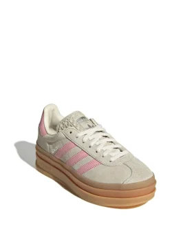 adidas originals Gazelle Bold Lace Junior Trainers Neutral/Pink
