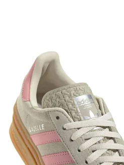 adidas originals Gazelle Bold Lace Junior Trainers Neutral/Pink
