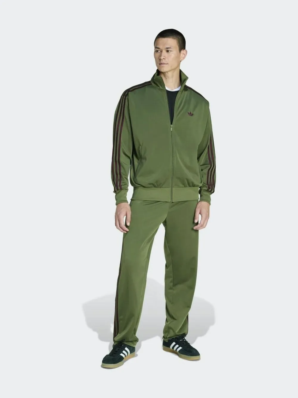 adidas originals Olive Green Firebird Track Top^ Loungewear