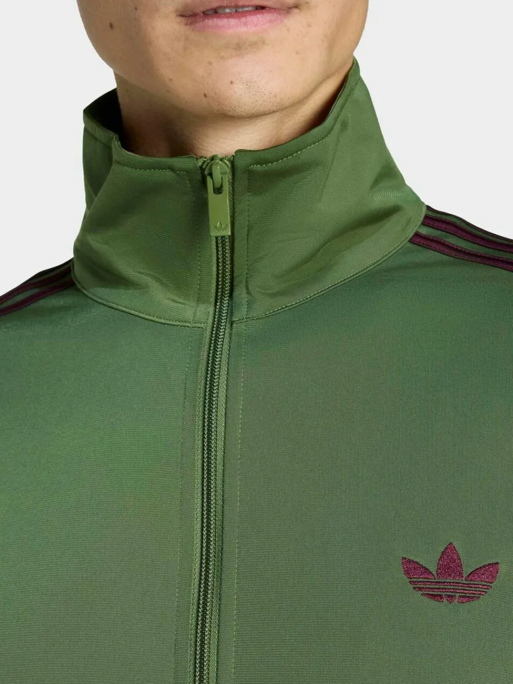 adidas originals Olive Green Firebird Track Top^ Loungewear
