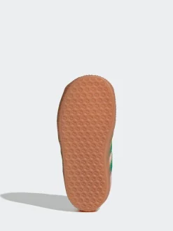 Best adidas originals Pink/Green Gazelle Comfort Closure Elastic Laces Infant Trainers