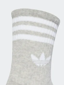 New adidas originals White Chrome Crew 3-Stripes Crew Socks 3 Pairs