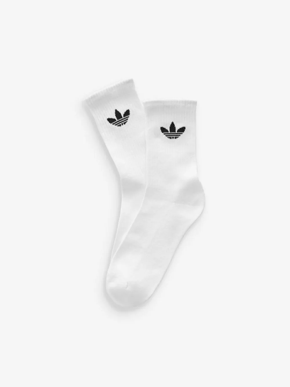 adidas Originals White Trefoil Crew Socks 6 Pack^Women Socks & Tights