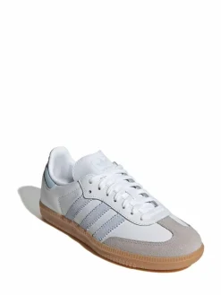 Hot adidas originals Samba OG Junior Trainers White/Grey/Pale Blue
