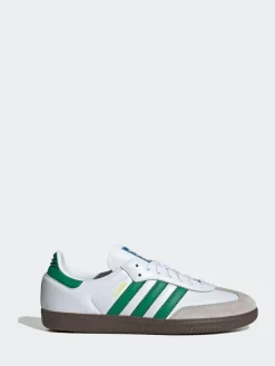 adidas originals Samba Trainers White/Green
