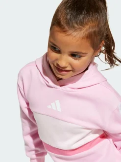 adidas Pink Essentials Tiberio Hoodie and Legging Set Little Kids^ Sweatshirts & Hoodies
