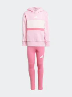 adidas Pink Essentials Tiberio Hoodie and Legging Set Little Kids^ Sweatshirts & Hoodies