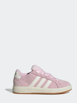 adidas Pink Grand Court 00s Suede Lace Kids Trainers^BOY Sneakers|Sneakers