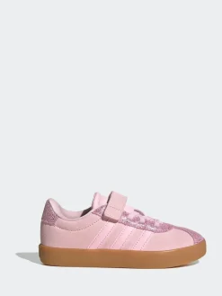 Discount adidas VL Court 3.0 Elastic Lace Kids Trainers Pink
