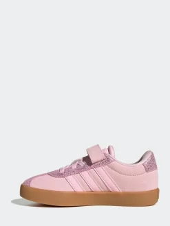 Discount adidas VL Court 3.0 Elastic Lace Kids Trainers Pink