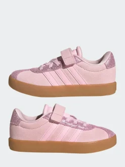 Discount adidas VL Court 3.0 Elastic Lace Kids Trainers Pink