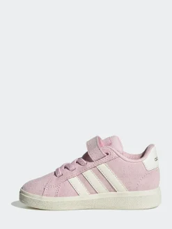 adidas Pink/White Grand Court 2.0 Elastic Lace Infant Trainers^BOY Sneakers