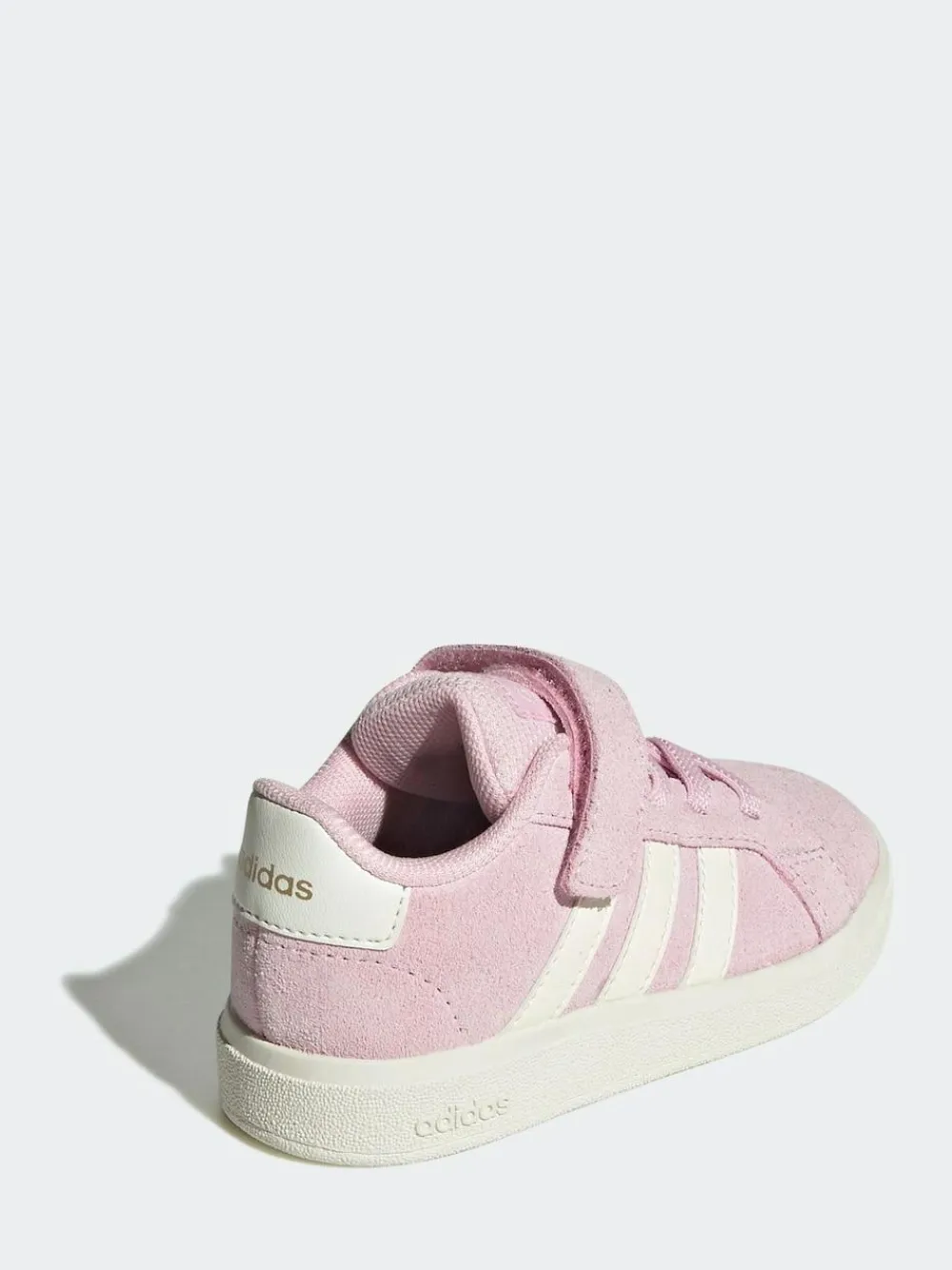 adidas Pink/White Grand Court 2.0 Elastic Lace Infant Trainers^BOY Sneakers