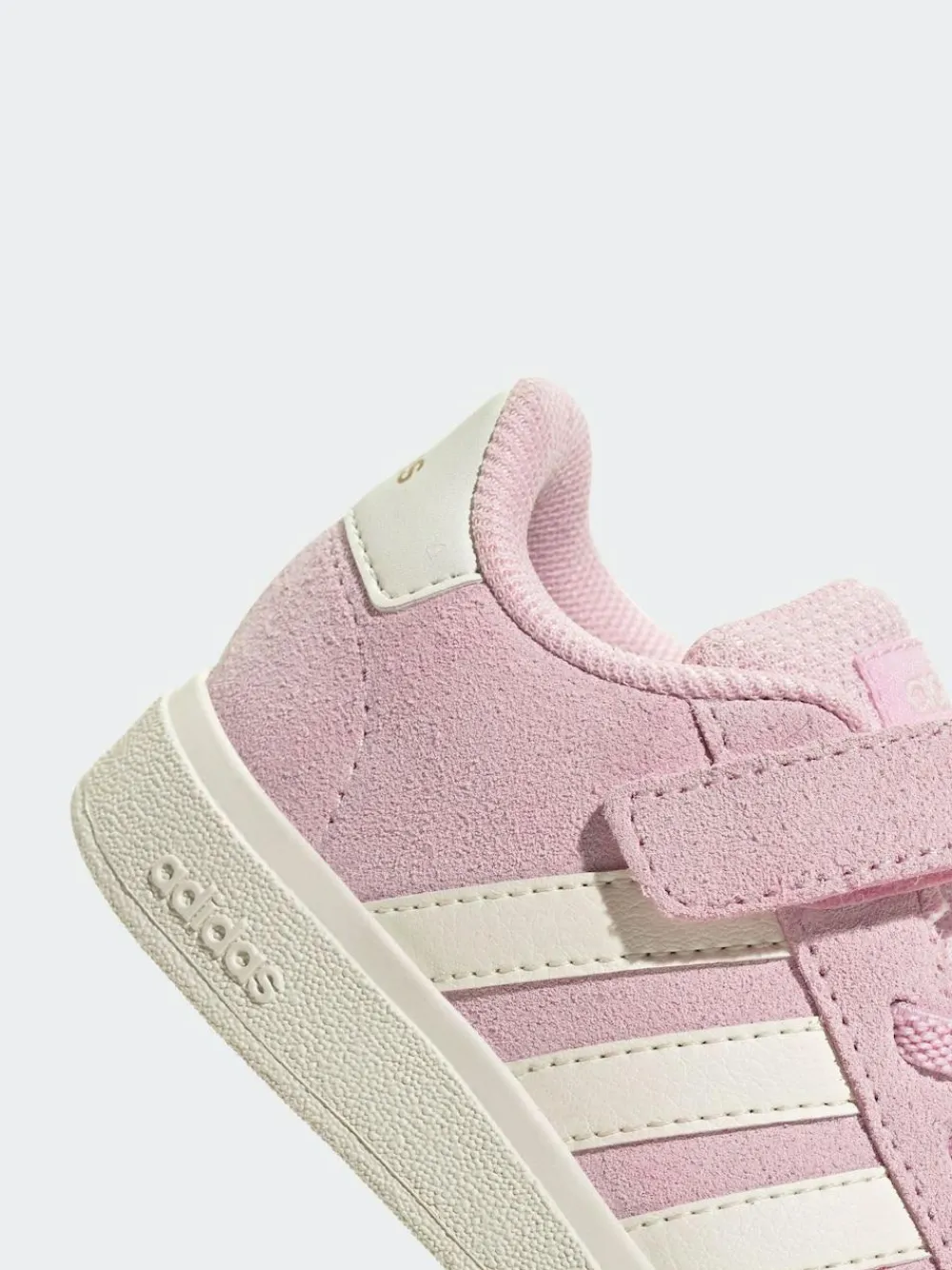 adidas Pink/White Grand Court 2.0 Elastic Lace Infant Trainers^BOY Sneakers