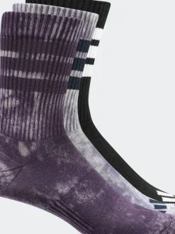 Sale adidas Purple Stonewash Crew Socks 3 Pack
