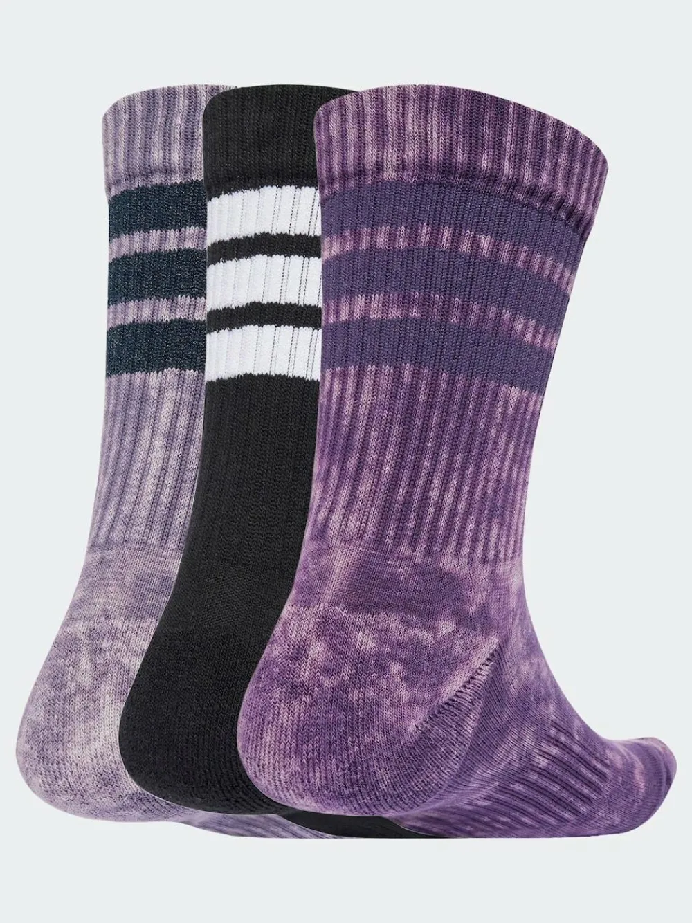 Sale adidas Purple Stonewash Crew Socks 3 Pack